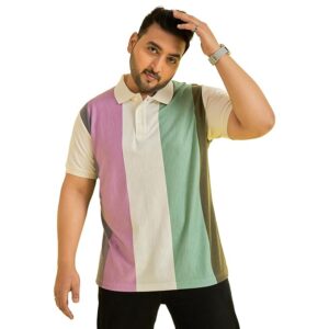 bigbanana Men's Regular Fit Colorblock Polo Tshirt